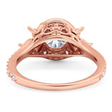 Vintage Style Round Natural Stone Flower Ring
