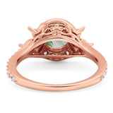 Vintage Style Round Natural Stone Flower Ring