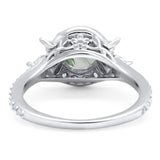 Vintage Style Round Natural Stone Flower Ring