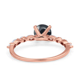 Petite Dainty Round Natural Stone Ring