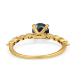 Petite Dainty Round Natural Stone Ring