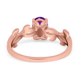 Infinity Oval Natural Stone Solitaire Ring