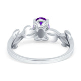Infinity Oval Natural Stone Solitaire Ring