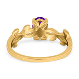 Infinity Oval Natural Stone Solitaire Ring