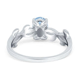Infinity Oval Natural Stone Solitaire Ring