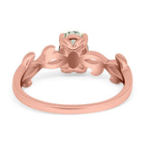 Infinity Oval Natural Stone Solitaire Ring