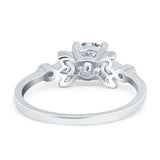 Art Deco Round Natural Stone Floral Ring