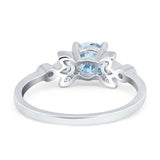 Art Deco Round Natural Stone Floral Ring