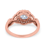 Art Deco Round Natural Stone Wedding Ring