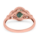 Vintage Style Oval Natural Stone Ring
