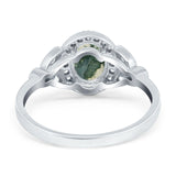 Vintage Style Oval Natural Stone Ring