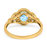 Vintage Style Oval Natural Stone Ring