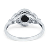 Vintage Style Oval Natural Stone Ring