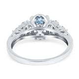 Vintage Style Round Natural Stone Filigree Ring
