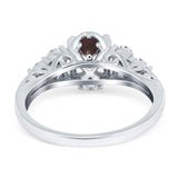Vintage Style Round Natural Stone Filigree Ring