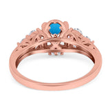 Vintage Style Round Natural Stone Filigree Ring
