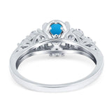 Vintage Style Round Natural Stone Filigree Ring