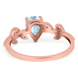 Leaf Style Pear Natural Stone Beaded Ring