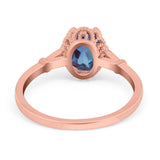 Vintage Style Oval Natural Stone Ring