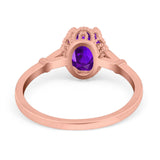 Vintage Style Oval Natural Stone Ring