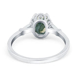 Vintage Style Oval Natural Stone Ring