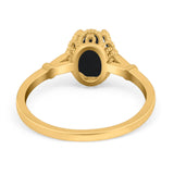 Vintage Style Oval Natural Stone Ring