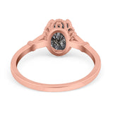 Vintage Style Oval Natural Stone Ring