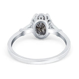 Vintage Style Oval Natural Stone Ring