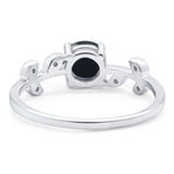 Round Natural Stone Leaf Style Ring