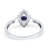Art Deco Round Natural Stone Ring