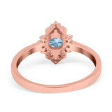 Art Deco Round Natural Stone Ring