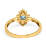 Art Deco Round Natural Stone Ring