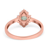 Art Deco Round Natural Stone Ring