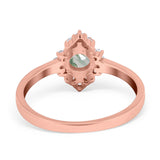 Art Deco Round Natural Stone Ring
