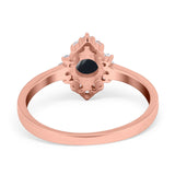 Art Deco Round Natural Stone Ring