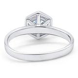Minimalist Round Natural Stone Solitaire Ring