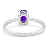 Vintage Style Oval Natural Stone Ring