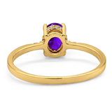 Vintage Style Oval Natural Stone Ring