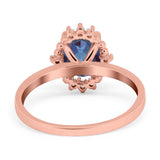 Art Deco Oval Natural Stone Beaded Ring