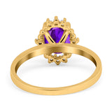 Art Deco Oval Natural Stone Beaded Ring