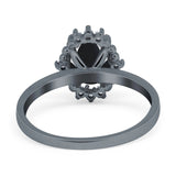 Art Deco Oval Natural Stone Beaded Ring