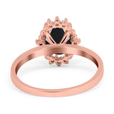 Art Deco Oval Natural Stone Beaded Ring
