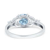 Art Deco Round Natural Stone Leaf Style Ring