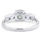Five Stone Round Natural Stone Ring