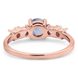 Five Stone Round Natural Stone Ring