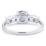 Five Stone Round Natural Stone Ring