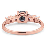 Five Stone Round Natural Stone Ring
