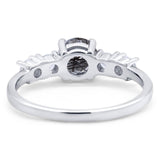 Five Stone Round Natural Stone Ring