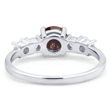 Five Stone Round Natural Stone Ring