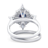Two Piece Oval Natural Stone Bridal Ring